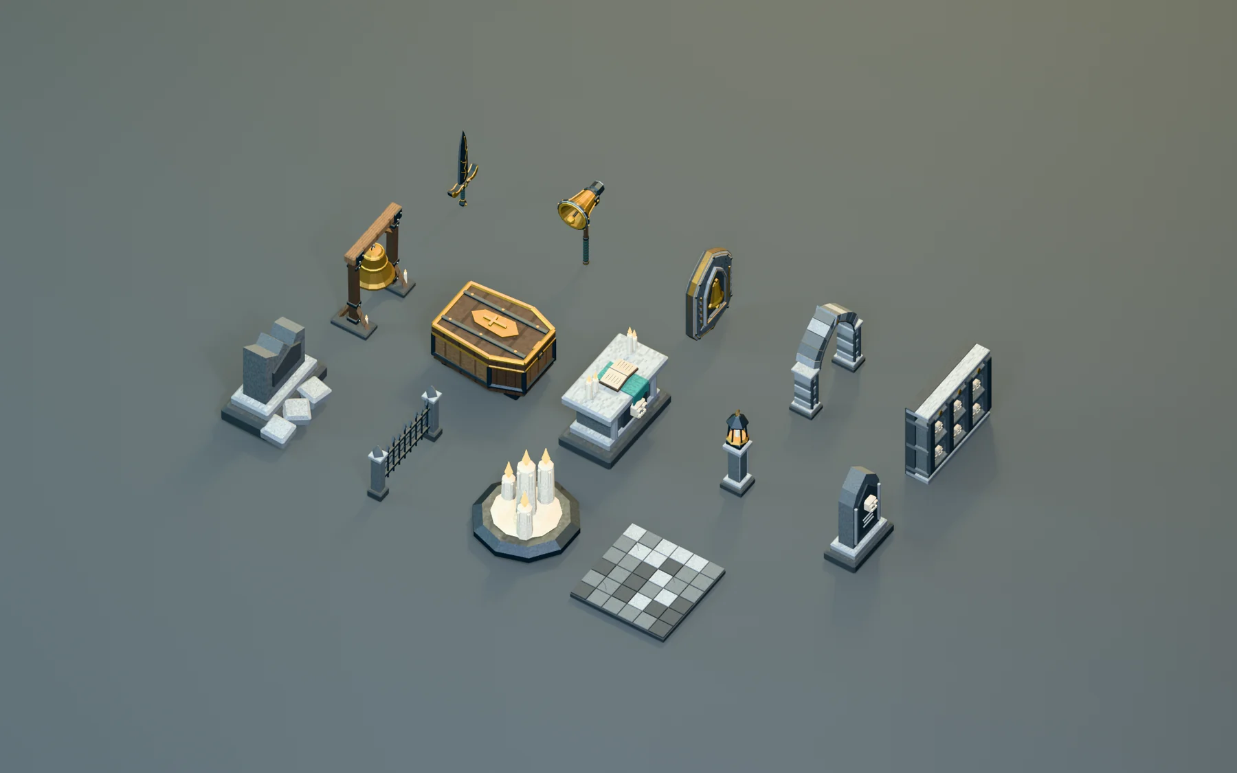 Ashen 14종의 실제 3D 모델 렌더